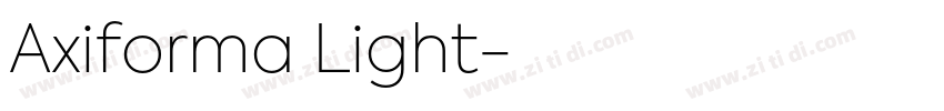 Axiforma Light字体转换